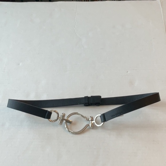 Via Spiga clasp adjustable belt, Black with silver clasp size small - Picture 1 of 7